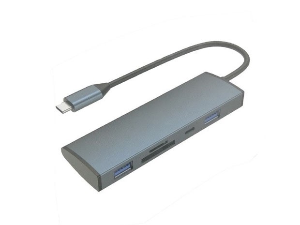 &+ HUB TIPO C ALUMINIO CON 2 USB 3.1 LECTOR MICRO SD USB CQT-309B